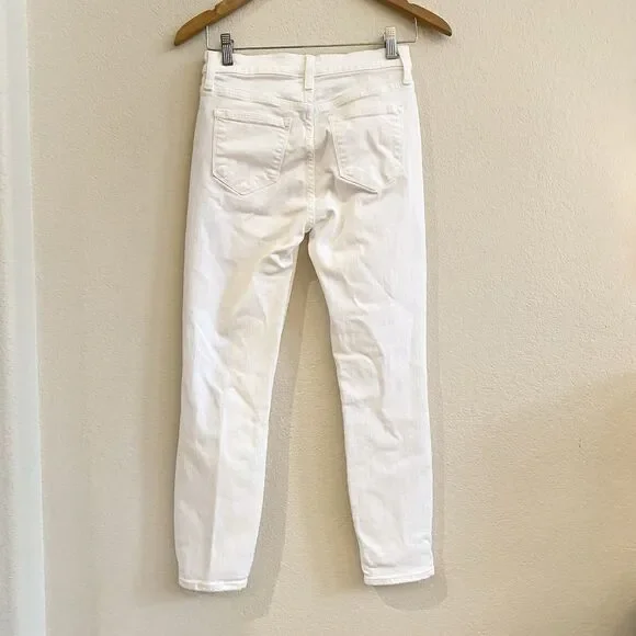 J Crew White Jeans Womens Size‎ 27 Blue Lookout High Rise Skinny Distressed - Picture 9 of 9